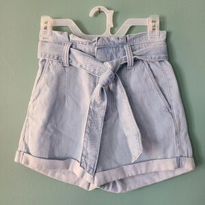 Express Shortie Super High Rise Denim Shorts Size 00